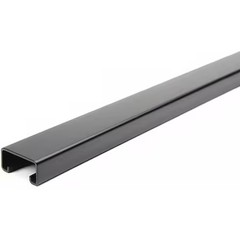 Single Channel Strut, Solid, Steel, Painted, None Hole Size, Black, Fs-500 Fbk
