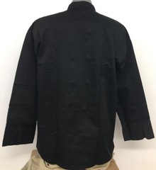 10 Knot Button Chef Coat Jacket XL Long Sleeve Black New All Star Uniforms