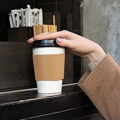 50PCS Coffee Cup Sleeves – Hot Coffee Sleeves Disposable Cold Drinks Iced