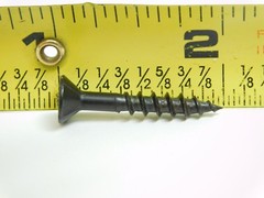 (100-250-500-1000) #7 x 1″ Flat Head NIBS Phillips Coarse Black Wood Screws HF