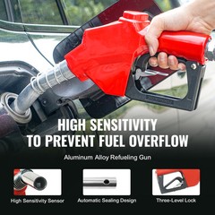 VEVOR Fuel Hose Reel Retractable Diesel Hose Reel 3/4″ x 50′ Auto Fueling Nozzle