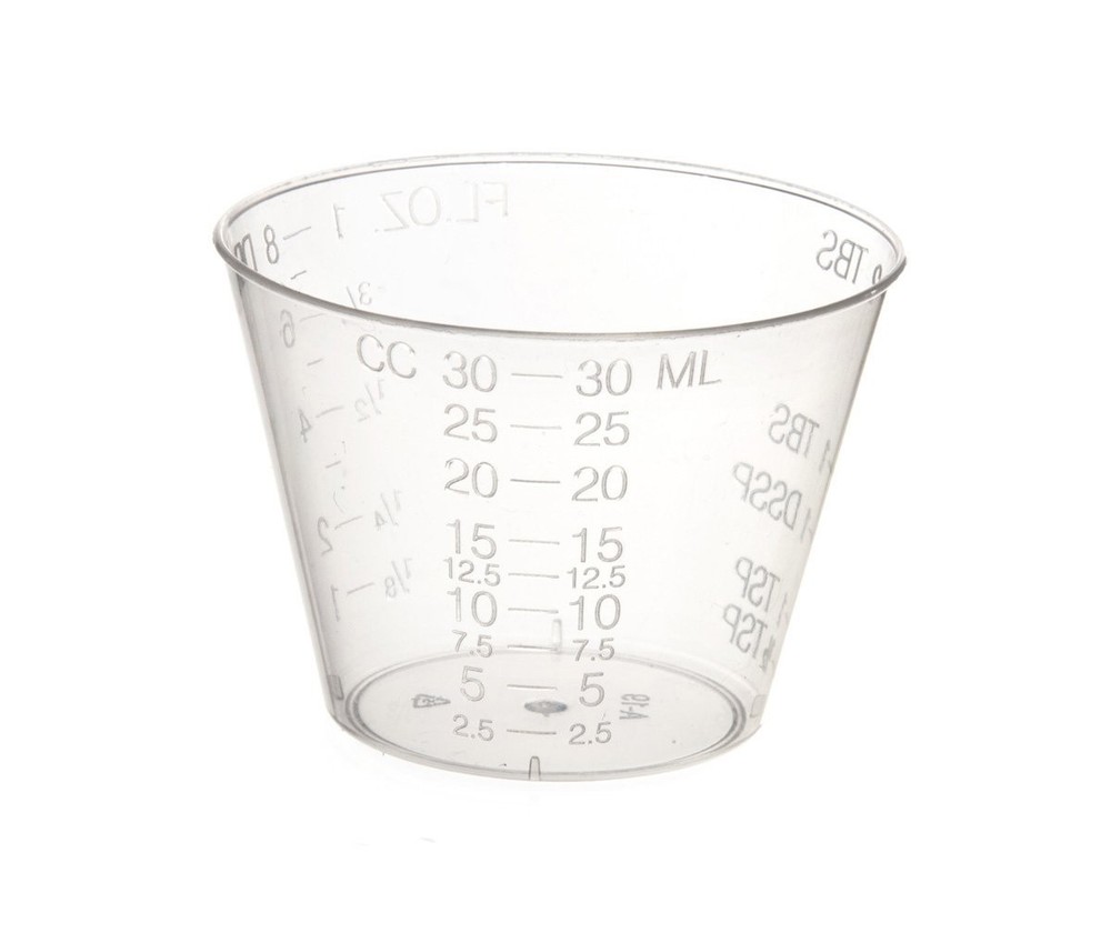 Non-Sterile Graduated Plastic Medicine Cups, 100 100 Count (Pack of 1), White