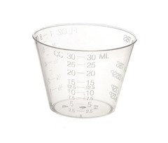 Non-Sterile Graduated Plastic Medicine Cups, 100 100 Count (Pack of 1), White