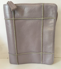 Franklin Covey Light Purple Full Grain Leather CL 12215 7 Ring Binder Organizer