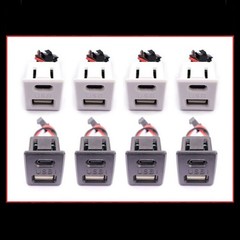 2/4P USB C Power Connector Socket Female USB-C Port Charge Interface Panel Mount