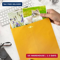 20 Pack Clasp Envelopes 9 x 12, 100 GSM Heavy Paper, Goefun Large Yellow Manilla