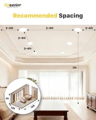 Ensenior 1 Pack 4 Inch LED 4 Inch, 5000k/4000k/3500k/3000k/2700k – 5cct White