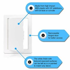 Access Panel for Drywall & Ceiling with Door, ABS Plastic for Plumbing & Electrc