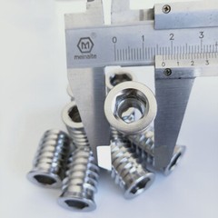 M6 M8 M10 Stainless Steel Furniture Nut Hex Flat Head Screw Threaded Wood Insert