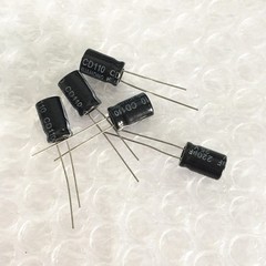 100pcs Aluminum Radial Electrolytic Capacitors 220uF 25V 220 UF 6*11
