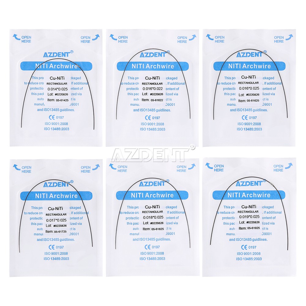 Azdent Dental Orthodontic Copper 35˚ Super Elastic Arch wire Cu-NiTi Rectangular