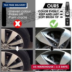 Matte Black Rim Touch Up Paint – Wheel Repair Kit Curb Rash, Quick And Easy Whee