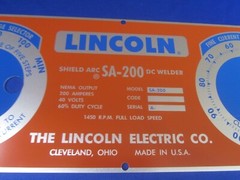 Sa-200 Lincoln Welder Red Blue Dial Faceplate M8803 OEM Quality USA