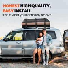 15 Cu Ft Waterproof Car Rooftop Cargo Carrier Bag Roof Rackless Mat Straps Lock