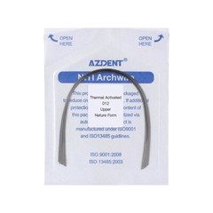 10Pc AZDENT Dental Orthodontic Arch Wire Niti Thermal Activated Ovoid Natural