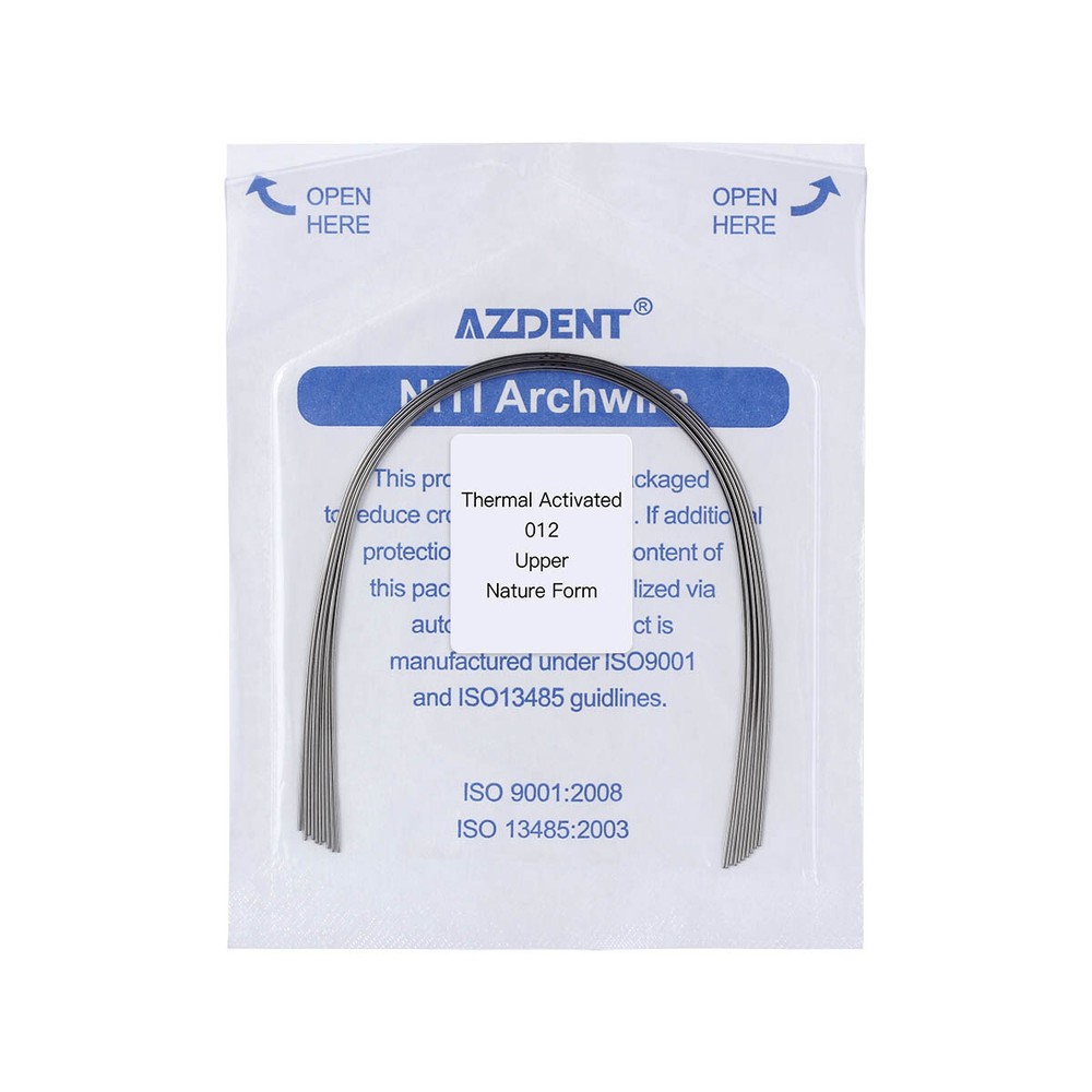 AZDENT Dental Orthodontic Niti Arch Wires Thermal Activated Round Natural Form