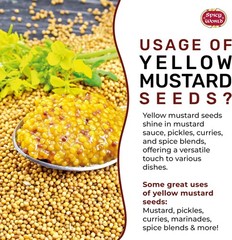 Yellow Mustard Seeds Bulk, 5-Pounds