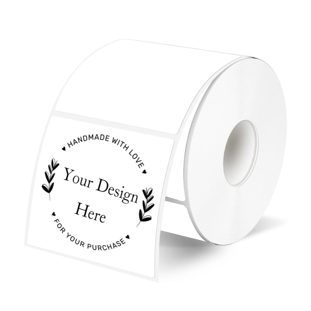 700/Roll White Square Thermal Labels Stickers 2″ x 2″ Self-Adhesive for Barcode