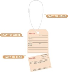 500Pcs Numbered Repair Tags with String,2.7X 5.1 Service Tag,Maintenance Label T