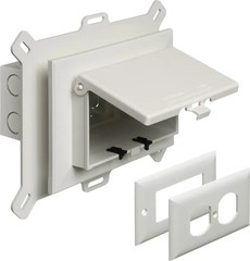 Arlington DBHS1W HORIZONTAL IN BOX Electrical Box W/ Weatherproof Cover Vinyl