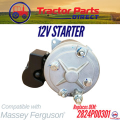 STARTER 12V FOR MASSEY FERGUSON 2605, 2615, 2625, 2635 2824P00301