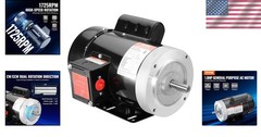 1HP Electric Compressor Motor, AC 115V/230V, Overload Protection & Efficiency