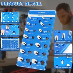 2Pcs Thread Checker, Nut and Bolt Thread Checker, Standard SAE and Metric, Bo…