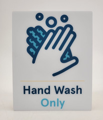 (16 Pack) Duratech PN-114314 Hand Wash Only Sign Adhesive 3M Decal VHB Back