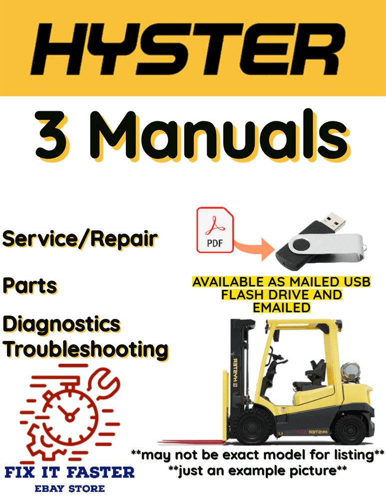 HYSTER FORKLIFT (B299) H175FT36 SERVICE PARTS DIAGNOSTIC MANUAL PDF ON USB