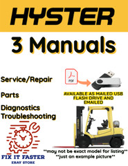 HYSTER FORKLIFT (B299) H175FT36 SERVICE PARTS DIAGNOSTIC MANUAL PDF ON USB