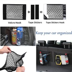 ZMD 2Pcs Universal Mesh Cargo Net with Adhesive Tape, 9.8×15.7in Small Cargo …