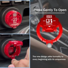 Metal Mecha Push Start Button Cover Car Engine Start Stop Button Cover Protector