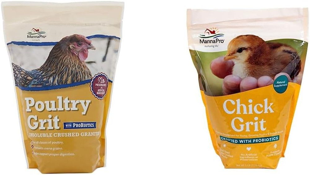Poultry Grit with Probiotics | Insoluble Crushed Granite | 5 LB & Chick Grit | D