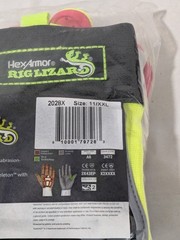 Rig Lizard Hi-Vis Yellow/Gray HPPE/Steel A6 Cut Level Sz XXL 2028X-XXL (11)