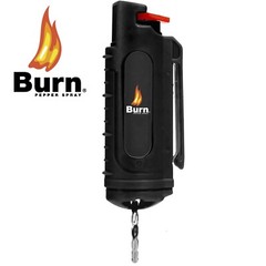 4 Pack BURN Pepper Spray 1/2oz Self Defense Keychain Case Molded OC Black