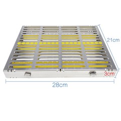 Dental Autoclave Cassette Tray Rack metal Box Instrument Sterilization5/10/20Ins