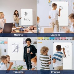 TSJ OFFICE Mobile Whiteboard Standing – 36 X 24 Inches Magnetic Dry Erase Eas…
