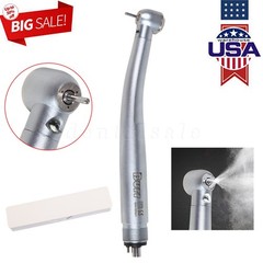 Dental LED Handpiece Standard Push Button High Speed Handpiece 4 Holes Burr NEW