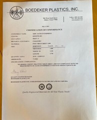 PTFE Virgin Sheet 1.000″ Thickness 3.250″ Width 5.750″ Length- See Description