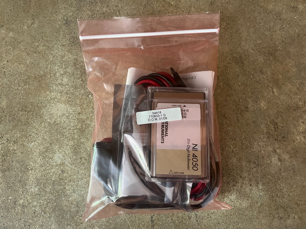 National Instruments PCMCIA-4050 Digital Multimeter Card 710833-1H/NI 4050 V2-2w