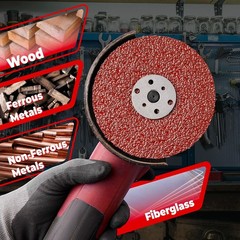 71878 Aluminum Oxide Resin Fiber Sanding Discs 5” x 7/8”, 36 Grit, 25 Pack