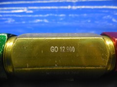 12.900 & 13.200 MM CLASS X SMOOTH PIN PLUG GAGE GO NO GO 13 13.0 MM .5000 +.0079