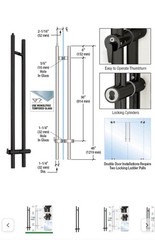 CRL Locking Ladder Pull Handle for Glass Doors – Commercial Grade, New in Box