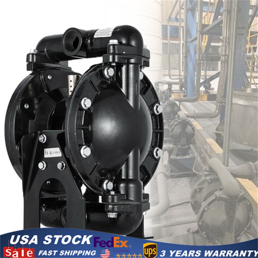 Air-Operated Waste Oil Transfer Pump 35Gpm Pneumatic Dual Diaphragm Pump 120PSI