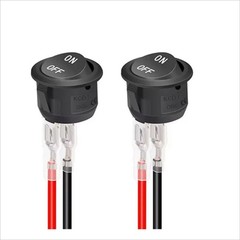 2PC Round Rocker Switch – SPST On/Off 2-Pin, 12V/125V/250V for Car, Boat & RV