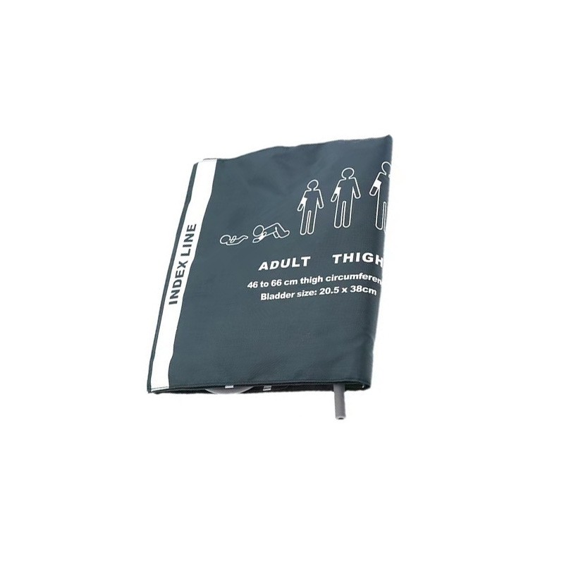 One Tube Thigh BP Cuff 46-66 cm Works with Most Blood Pressure Patient Monitors
