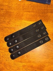 4 Pack Black Tactical Belt Keepers Dual Snap Closure Law Enforcement Police Duty