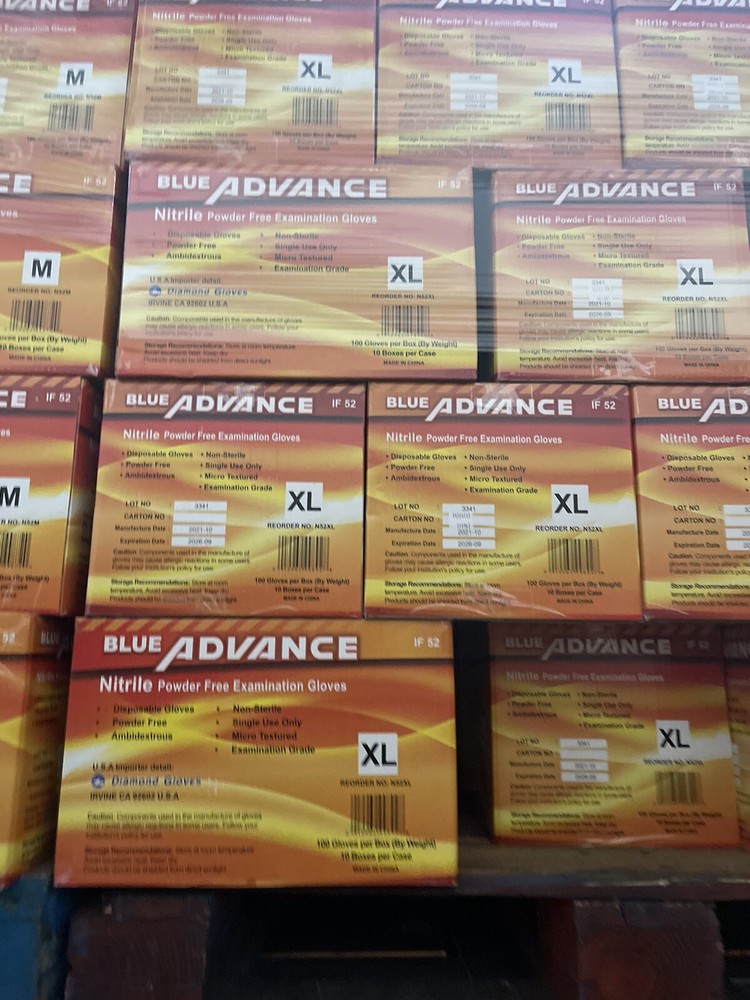 Advance Exam Nitrile Gloves Powder Free, Case Of 1000 PCs 5 Mil XL