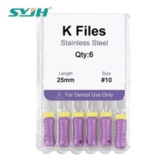 Dental Endo Root Canal File K-files 25mm Stainless Steel #6#8#10#15-40 Hand File