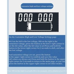 Battery Monitor Meter With LCD Display 12v 24v 36v 48v 60v 72v For Marine Boat